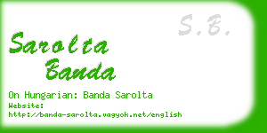 sarolta banda business card